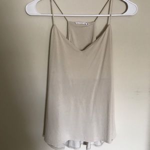 Taupe colored flowy camisole